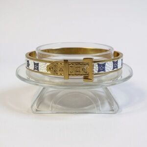 Luxury Gold tone N White multicolor logo bangel Bracelet stainless steel New
